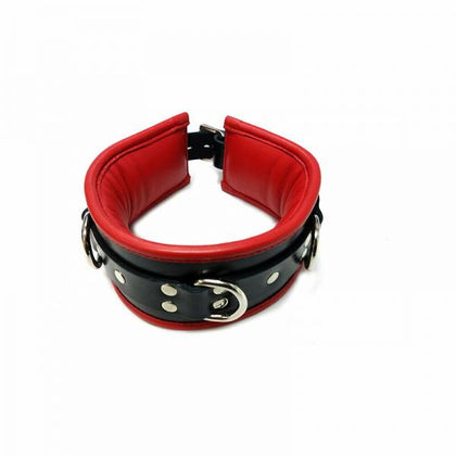 Rouge Leather Padded Collar Black/red - Adult Naughty Store