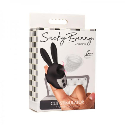 Shegasm Sucky Bunny Clit Stimulator Black - Adult Naughty Store