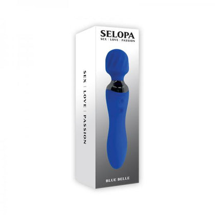 Selopa Blue Belle Rechargeable Dual-ended Wand Vibrator Silicone Blue
