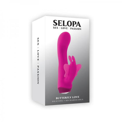 Selopa Butterfly Love Rechargeable Vibrating Dual Stimulator Silicone Pink - Adult Naughty Store