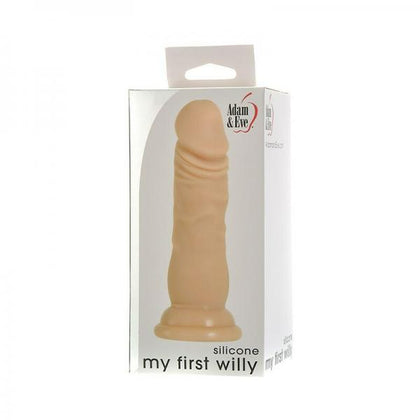 Adam & Eve Silicone Realistic Dildo - My First Willy Model WS003 - Unisex Anal and Vaginal Pleasure Toy - Black - Adult Naughty Store