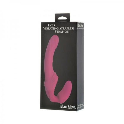 Adam & Eve Strapless Strap-On Vibrator - Eve's Vibrating Strapless Strap-on Model 123 - for Women - G-Spot and Clitoral Stimulation - Midnight Black - Adult Naughty Store