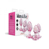 Adam & Eve Glitter Gem Butt Plug Set Pink - Adult Naughty Store