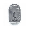 Ouch! Smooth Silicone Anal Plug Medium 3.1 In. Gun Metal