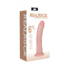 Realrock 6 In. Vibrating Cock Regular Curved Beige