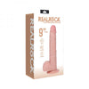 Realrock 9 In. Vibrating Cock With Balls Regular Straight Beige