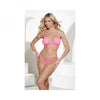 Allure Kitten Sticky & Sweet Bralette And Open Panty Set Pink O/s