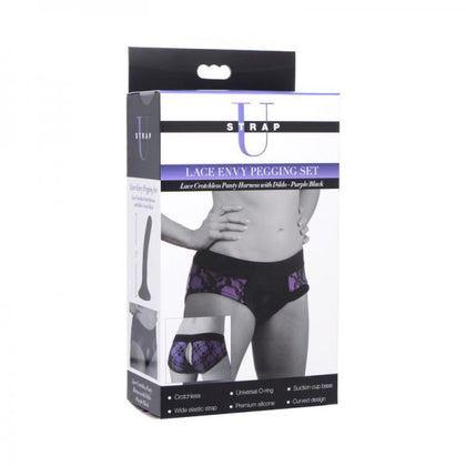 Strap U Lace Envy Pegging Set Purple/black