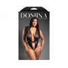 Fantasy Lingerie Domina Mesh Tie-back Plunge Front Teddy With Buckle Waist And Lock & Key Detail Que