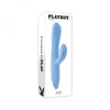 Playboy Up & Away Rechargeable Silicone Rabbit Vibrator Blue