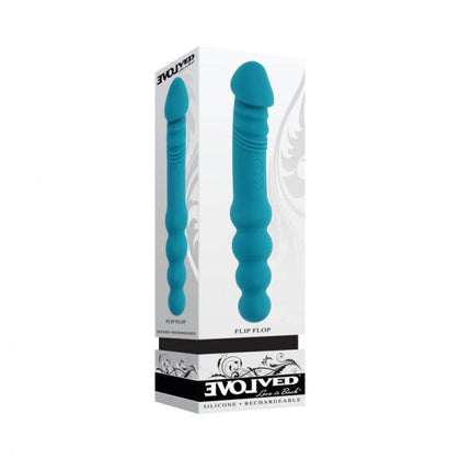 Evolved Flip Flop Rechargeable Silicone Dual-ended Vibrator Teal