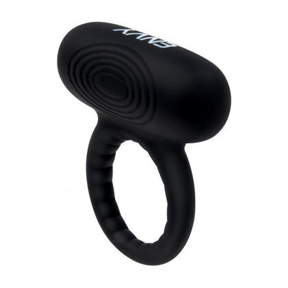 Envy Trembler Remote Control Vibrating Stamina Ring - Model TRM003 - Unisex Couples Toy for Dual Pleasure, External Stimulation, and Enhanced Performance - Midnight Black