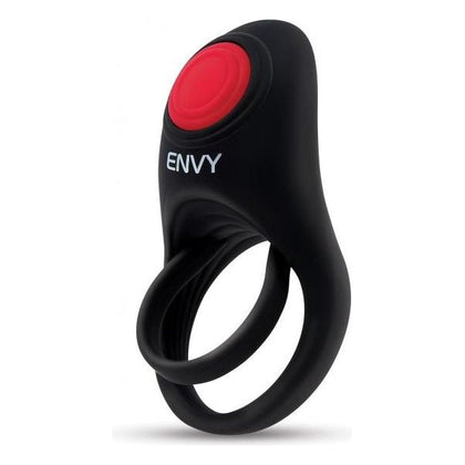 Envy Bullseye Vibrating Dual Stamina Ring EM-1234 Male Dual Stimulation USB Rechargeable Remote Control Cock Ring - Black
