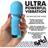 Introducing the SensaBliss™ 10x Mini Silicone Wand - Model SW-10M, a Powerful Blue Pleasure Companion for All Genders and Sensational Stimulation in Any Intimate Zone - Adult Naughty Store