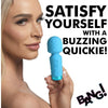 Introducing the SensaBliss™ 10x Mini Silicone Wand - Model SW-10M, a Powerful Blue Pleasure Companion for All Genders and Sensational Stimulation in Any Intimate Zone - Adult Naughty Store