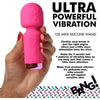 10x Mini Silicone Wand - Model X1 - Compact Pink Pleasure Toy for All Genders