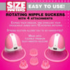 Introducing the SensaPleasure Rotating Nipple Suckers - Model XR10X! The Ultimate Hands-Free Pleasure for All Genders - Experience Unparalleled Stimulation and Arousal in Pink! - Adult Naughty Store