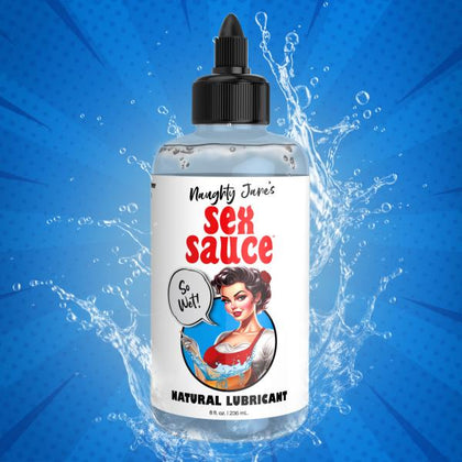 Naughty Jane's Sex Sauce Natural Lubricant - 8oz: Intimate Care for Lovers, Gender-Neutral Water-Based Lubricant in Clear - Adult Naughty Store