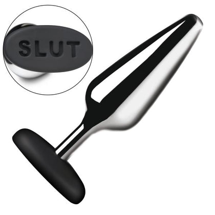 Butt Slut Metal & Silicone Butt Plug