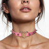 Spiked Heart Choker - Pink - Adult Naughty Store