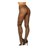 Dreamgirl Sheer Leopard Pantyhose - O/S, Knitted Two-Tone Leopard Pattern, Soft Waistband, One Size Fits Most (90-160 lbs), Boxed - Lingerie Clothing Stockings Pantyhose Garters -2024