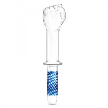 Gls 11in Glass Double Ended Fist with Handle Grip | Model: Fist 11 | Unisex | Anal & Vaginal Stimulation | Transparent - Adult Naughty Store