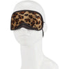 Lux Fetish Peek-a-boo Love Mask Leopard - Adjustable Velvet Blindfold for Sensory Deprivation in Bondage and Fetish Play - Model 2023 - Unisex - Enhances Pleasure - Leopard Print - Adult Naughty Store