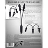 Evolved Novelties Gender X Double My Pleasure Silicone Rechargeable Vibrator - Model 2023 - Dual Stimulation for Enhanced Pleasure - Gender-Neutral - Anal and Vaginal Play - Black