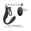 Evolved Novelties Gender X The Wrangler Prostate Massager - Model 2023 - Male P-Spot Stimulator - Deep Black - Adult Naughty Store