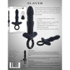 Evolved Novelties Gender X Slayer Black Thrusting Vibrator Model 2024 for Men: Prostate Massage Power in Sleek Black - Adult Naughty Store