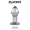 Evolved Novelties Playboy Jewels Glass Butt Plug - Model PJ-2023 - Unisex Anal Pleasure - Crystal Iridescent - Adult Naughty Store