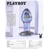 Evolved Novelties Playboy Jewels Glass Butt Plug - Model PJ-2023 - Unisex Anal Pleasure - Crystal Iridescent - Adult Naughty Store