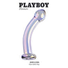 Evolved Novelties Playboy Jewels King Glass Probe - Luxurious Curved Borosilicate Glass Anal and Vaginal Pleasure Toy for All Genders - Crystal Iridescent - Adult Naughty Store