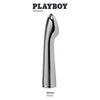 Presenting the Playboy Pleasure Swoon Metallic Vibrator Model 2023 for Ultimate Pleasure - Unisex G-Spot and Prostate Stimulator in Shiny Silver - Adult Naughty Store