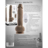 Evolved Novelties Full Monty Dark Skin Tone Realistic Vibrating Dildo - Model EV2023 - For Intense Pleasure in Deep, Dark Delights - Adult Naughty Store