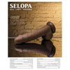 Selopa 7 In Natural Feel Flexskin Dildo Dark - Adult Naughty Store