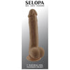 Selopa 7 In Natural Feel Flexskin Dildo Dark - Adult Naughty Store