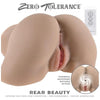 Zero Tolerance Rear Beauty Light Dual Channel Silicone Vibrating and Sucking Stroker - Model ZTRBL-2023 - Female Vaginal and Anal Pleasure - Skin Tone