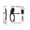 Zero Tolerance Mr. Tickler Adjustable Vibrating Cock Ring - Model 2023 - For Men - Dual Stimulation - Black - Adult Naughty Store