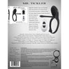 Zero Tolerance Mr. Tickler Adjustable Vibrating Cock Ring - Model 2023 - For Men - Dual Stimulation - Black - Adult Naughty Store