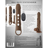 Zero Tolerance Big Boy Extender Dark Skin Tone - Remote Control Vibrating Penis Extender for Men - Model ZT-2023 - Adult Naughty Store