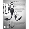 Zero Tolerance Silicone Vibrating Plug & Penis Ring Combo ZE-RS-3687-2 for Men, Perineum Pleasure, Black