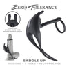 Zero Tolerance Saddle Up Vibrating Cock Ring Enhancer ZE-RS-3694-2 for Men - Dual Motor Stimulation for Intense Pleasure in Black