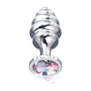 Nixie Honey Dripper Small Ribbed Stainless Steel Plug - Silver Lining Edition: Model 2023 - Unisex Anal Toy for Sensual Pleasure - Rainbow Jewel - Body-Safe and Phthalate-Free - Adult Naughty Store