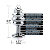 Introducing the Exquisite Nixie Honey Dripper ND-2023 Large Ribbed Stainless Steel Plug for Sensual Pleasure in Silver Lining Edition - Gender-Neutral Anal Toy - Adult Naughty Store