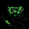 Stoner Vibes Chronic Collection Glow In The Dark Collar & Leash Set KV-2024 Unisex BDSM Toy in Black & Green - Adult Naughty Store