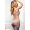 G World Intimates Sumptuous Cutout & Strappy Garter Teddy - Model 2023 - Lavender - Women's One Size - Seductive Lingerie for Naughty Role Play and Sensual Pleasure - Adult Naughty Store