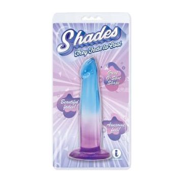 Icon Brands Shades Jelly Gradient Dong Small Blue/purple Dildo Model 2024 for Men and Women - Anal Play - Emerald to Ice Gradient