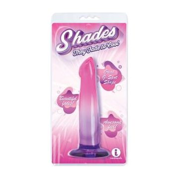 Icon Brands Shades Jelly Gradient Dong Small Pink/Purple 6 Inch Realistic Dildo Dong Model 2024 for Women Pink/Purple Gradient