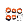 Icon Brands Orange Is the New Black Restrain Yourself Bondage Kit IC2523 - Unisex Wrist, Ankle, and Neck Restraints in Seductive Orange - Adult Naughty Store